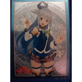 Sleeve Bushiroad สลีฟแวนการ์ด​/บัดดี้ไฟท์ ลาย​ Aqua จากเรื่อง​ konotsuba 50ซอง​ มือ2​ สภาพ​ 95.99% ใส่ซองคลุมตลอด​