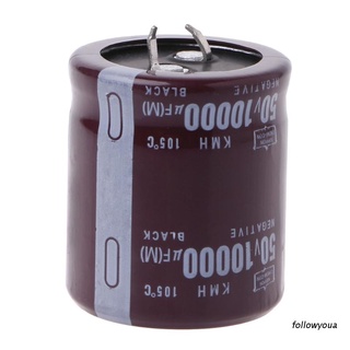 Folღ ตัวเก็บประจุไฟฟ้า 10000uF 50V 105 C Power อุปกรณ์เสริมสําหรับงานช่าง