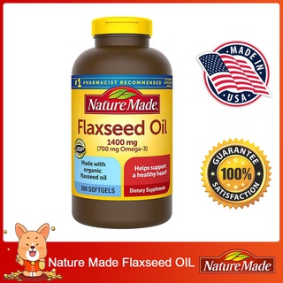 (Exp.10/2024)Nature Made Flaxseed Oil 1400 mg 300 Softgels