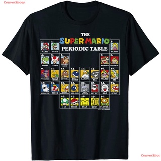 เสื้อยืดผู้ชายและผู้หญิง Super Mario Periodic Table Of Characters Graphic T-Shirt T-Shirt Short sleeve T-shirts