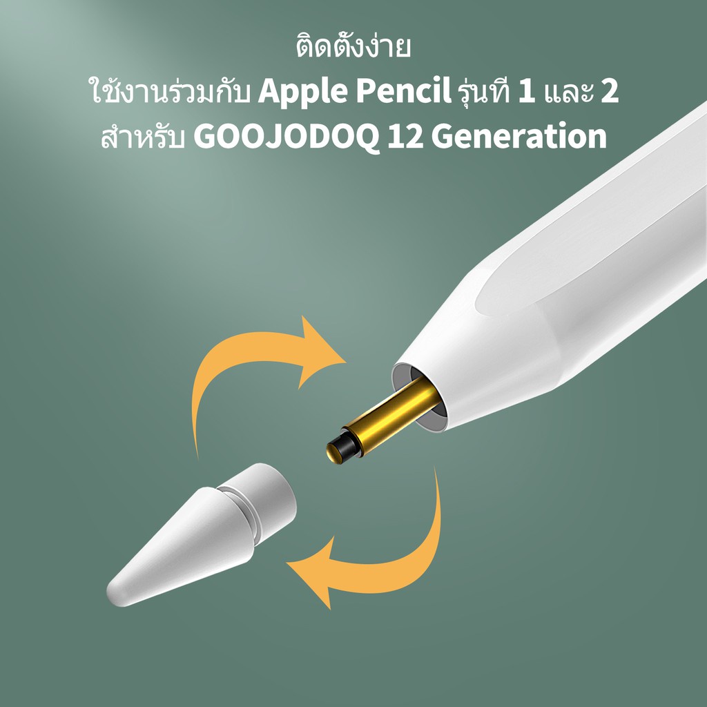 GOOJODOQ 12th ปากกาสไตลัส สัมผัสหน้าจอ สําหรับ iPad Pencil 2 1 Ipad Pro 11 2020 Air 4 2018 2019 7th 8th #8