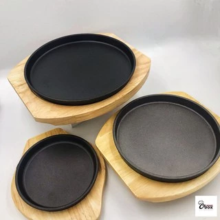 YourCook - กระทะร้อน กระทะจานร้อน กระทะย่างเนย พร้อมถาดไม้