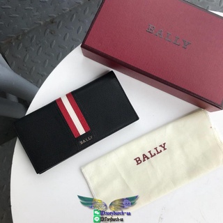 BALLY unisex bifold flip long wallet multislots card holder coin pouch girlfriend birthday gift