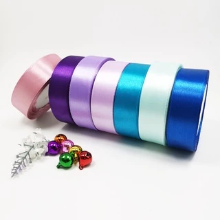 ถูกที่สุด ริบบิ้น ริบบิ้นผ้า 1 นิ้ว หรือ 2.5 cm ยาว 25 หลา พร้อมส่งในไทย
