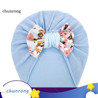 Chunrong หมวกประดับโบว์น่ารัก สําหรับเด็กทารกแรกเกิด