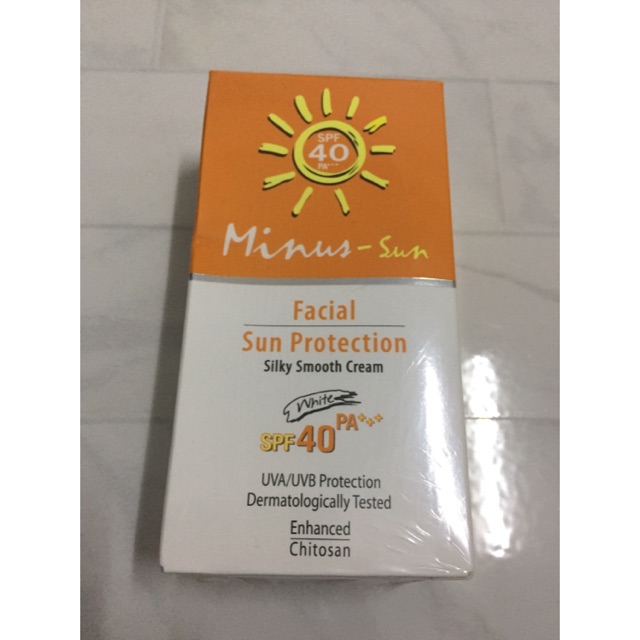 ถูกสุด ส่งฟรีพร้อมส่ง Minus sun facial sun protection silky smooth cream white SPF40 PA+++ 25 g