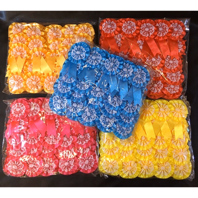 🎀 ถูกที่สุด 🎊โบว์ติดหน้าอก โบว์กรรมการ ดอกใหญ่ (ลายลูกไม้สีขาว) ทำมือทุกดอก แขก ผู้ร่วมงาน งานจริงสวยมากๆ 🎉🎉