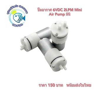 ปั๊มอากาศ 6VDC 2LPM Mini Air Pump  ปั๊มออกซิเจ้นตู้ปลา  Pump For Aquarium Tank Oxygen สามารถดูดและปล่อยลม