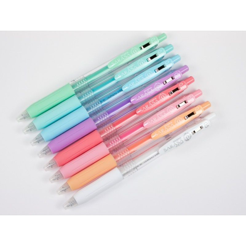 [0.5] ปากกา MILK Zebra Sarasa ซาราซ่า รุ่นมิลค์กี้ รวมทุกสี เขียนบนกระดาษดำได้