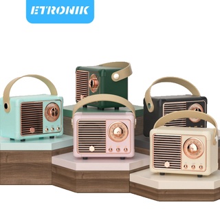 ETRONIK ลำโพงบลูทธย้อนยุค HM11 ลำโพงบลูทูธ ขนาดเล็กกระทัดรัด ดีไซน์หรูหรา Mini Wireless Speaker 3W Portable Bluetooth Speaker Volume Control (ลำโพงบลูทูธ , ลำโพงขนาดเล็ก)