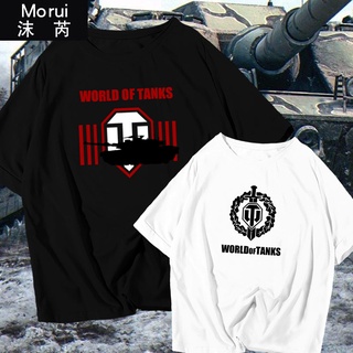 เสื้อยืดผ้าฝ้ายพิมพ์ลายแฟชั่น เสื้อยืดแขนสั้น พิมพ์ลาย world Game Of Tanks Military Fan Game สําหรับผู้ชาย และผู้หญิง