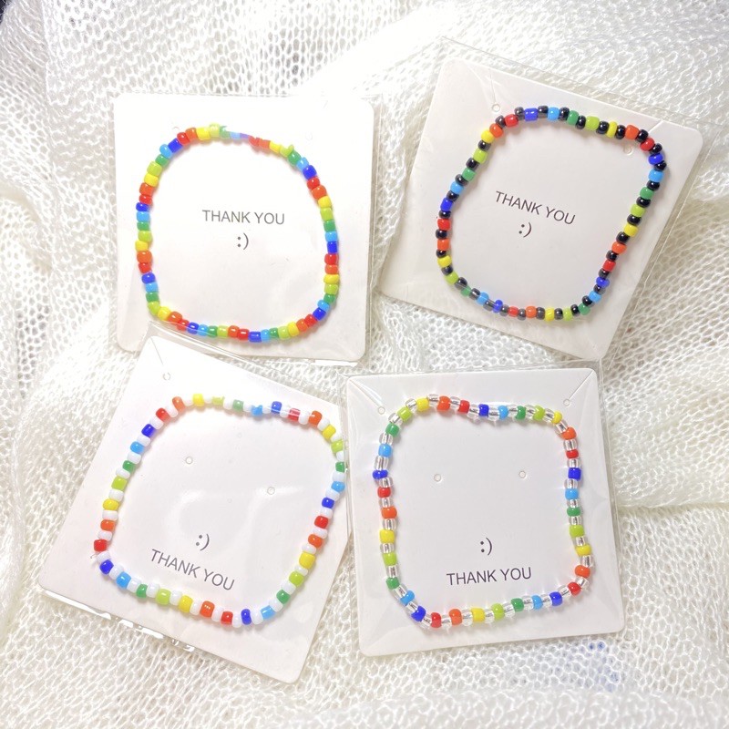 พร้อมส่ง💗กำไลลูกปัดโทนรุ้งสดใส✨🌈