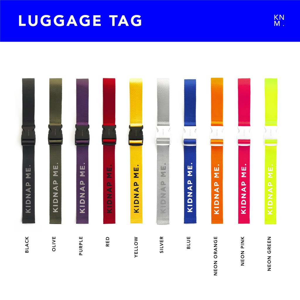 KIDNAP ME. | สายรัดแขวนของสำหรับกระเป๋าเดินทาง พิมพ์ชื่อได้ LUGGAGE TAG