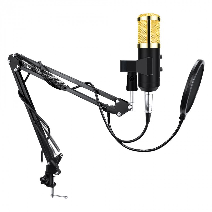 ชุดไมค์ ไมค์อัดเสียง คอนเดนเซอร์ BM-800 SET Professional Condenser Mic Microphone พร้อมขาตั้ง