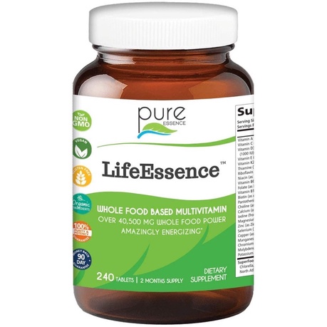 Pure Essence Labs LifeEssence Multivitamin for Women and Men, Vitamin D, Vitamin D3, Vitamin B12, Bi