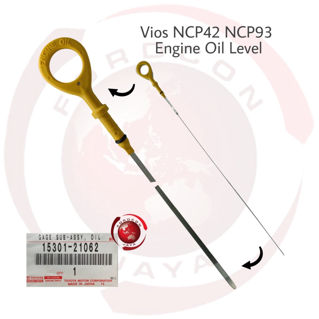 แท่งวัดระดับน้ํามัน Toyota Vios 15301-21062 Vios NCP42 NCP93