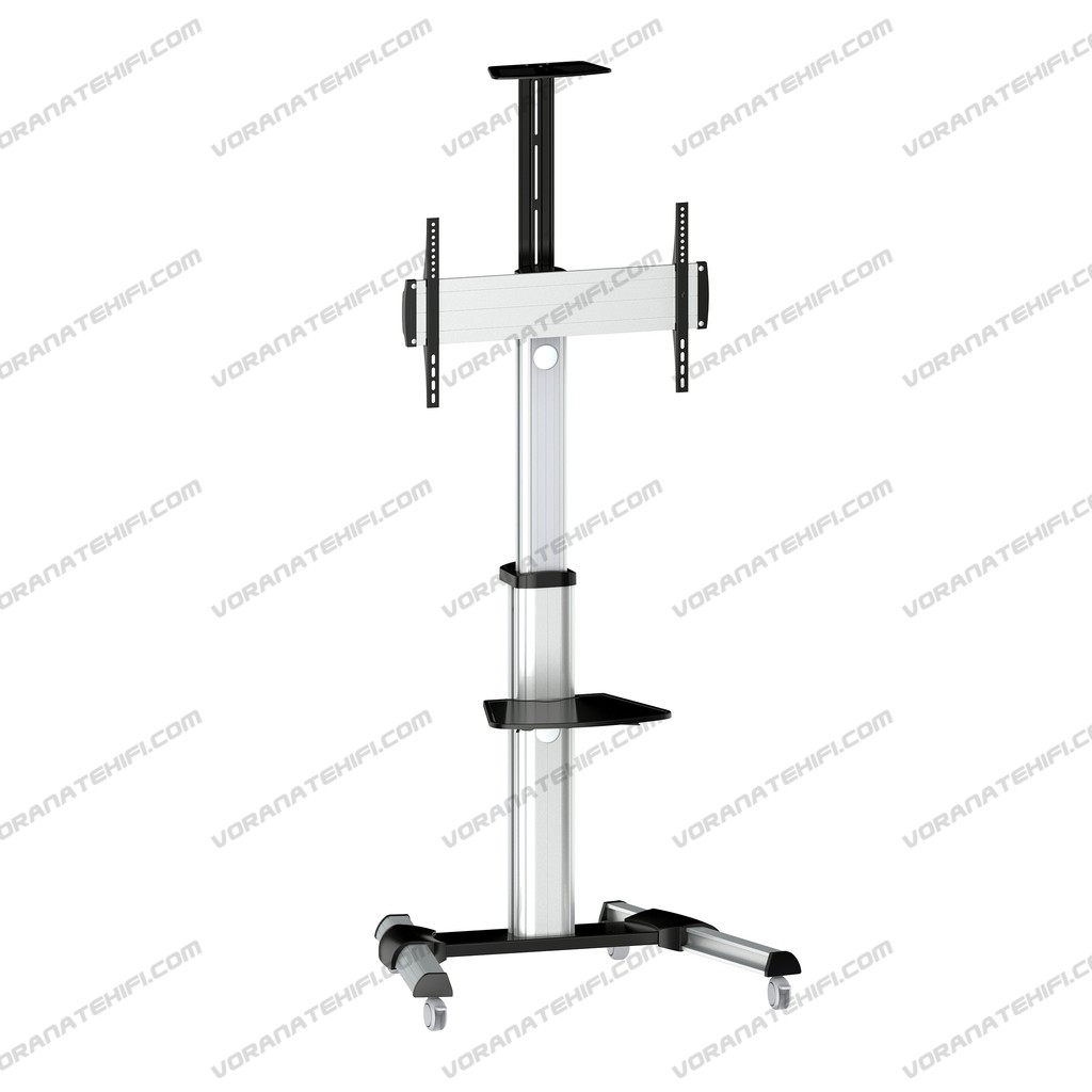 ENIX-F8300 Silver(Box Set) ขาตั้งทีวี TV Stand Telescopic Height Adjustable Single display 37-70 inc