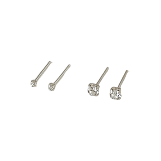 Your wishlist / ต่างหูเพชร cz ต่างหูเงินแท้ / Square cz diamond stud earrings
