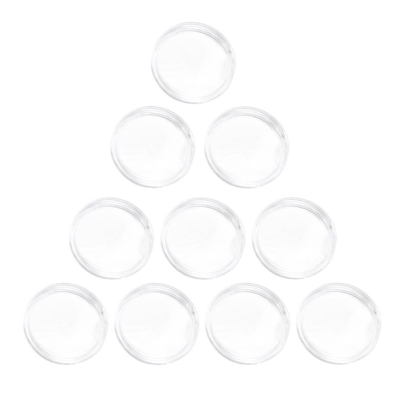 ♡♡ 10Pcs/ For NTAG215 RFID Round Transparent Plastic Coin Capsules Case 25mm
