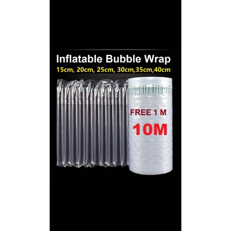 Inflatable Air Bubble Wrap 10M ฟรี 1M บรรจุภัณฑ์ Bubble Wrap Roll Cushion