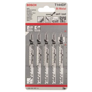 ใบเลื่อยจิ๊กซอว์ตัดไม้เนื้อแข็ง BOSCH รุ่น T 144DF (5 ใบ/แพ็ค)