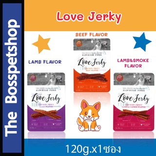 ขนมสุนัข 💙🐶Love jerky🐶💛120กรัม