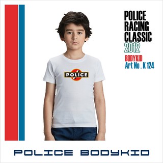 Police Bodykid เสื้อยืดเด็ก ใส่ได้ทั้งผู้หญิง/ผู้ชาย ขาว,ดำ,เทา  K124