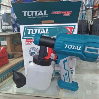 TOTAL กาพ่นสีแบต 20v TSGLI2001 LITHIUM-ION SPRAY GUN (รวมแบต1กับแท่นชาร์จ1)