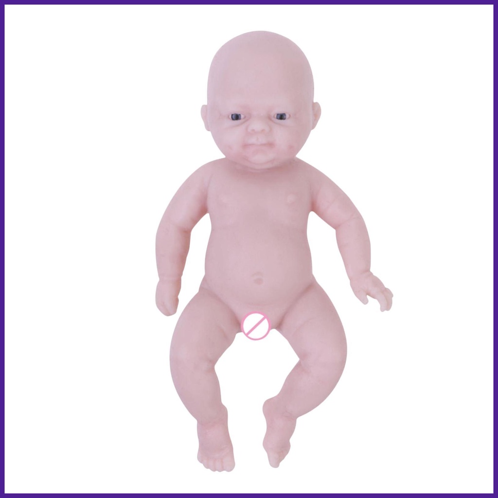 ตุ๊กตาเด็กทารกเสมือนจริง ขนาดเล็ก 4.3 นิ้ว ตุ๊กตาเด็กแรกเกิด เด็กผู้หญิง พร้อมตาเปิด ตุ๊กตาเด็กจิ๋ว ซิลิโคนนิ่ม ร่างกาย playth