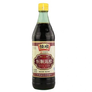 น้ำส้มสายชูดำอาหารจีน เปรี้ยวหอมกำลังดี ทำซอสน้ำจิ้ม เหิงชุ่น HengShun Vinegar 恒顺陈醋500ml ฉลากน้ำตาล