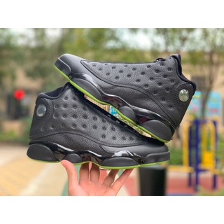 Nike Original Air Jordan 13 Retro Altitude รองเท้าผ้าใบ สีดํา สีเขียว 414571-042