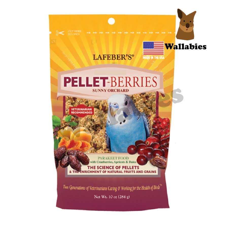 Lafeber Pellet-Berries for Parakeets (284g.) อาหารนกพาราคีทและนกขนาดเล็กทุกชนิดผสมพืชเบอร์รี่และอิทผ
