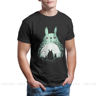 เสื้อยืด ผ้าฝ้ายแท้ พิมพ์ลายกราฟิกการ์ตูนกราฟิก Studio Ghibli Midnight Totoro สไตล์ญี่ปุ่น ฮาราจูกุ สําหรับผู้ชาย