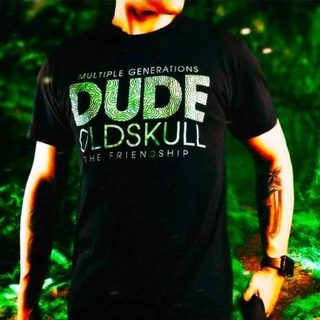 เสื้อยืด Oldskull แท้100% ใส่สบาย ลาย DUDEสามารถปรับแต่งได้