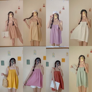 SP2301 สายเดี่ยวผ้าฝ้ายลินิน เสื้อสายเดี่ยว เสื้อมินิมอล เสื้อสายเดี่ยวมินิมอล เสื้อสีเอิร์ธโทน สายเดี่ยวผูกไหล่