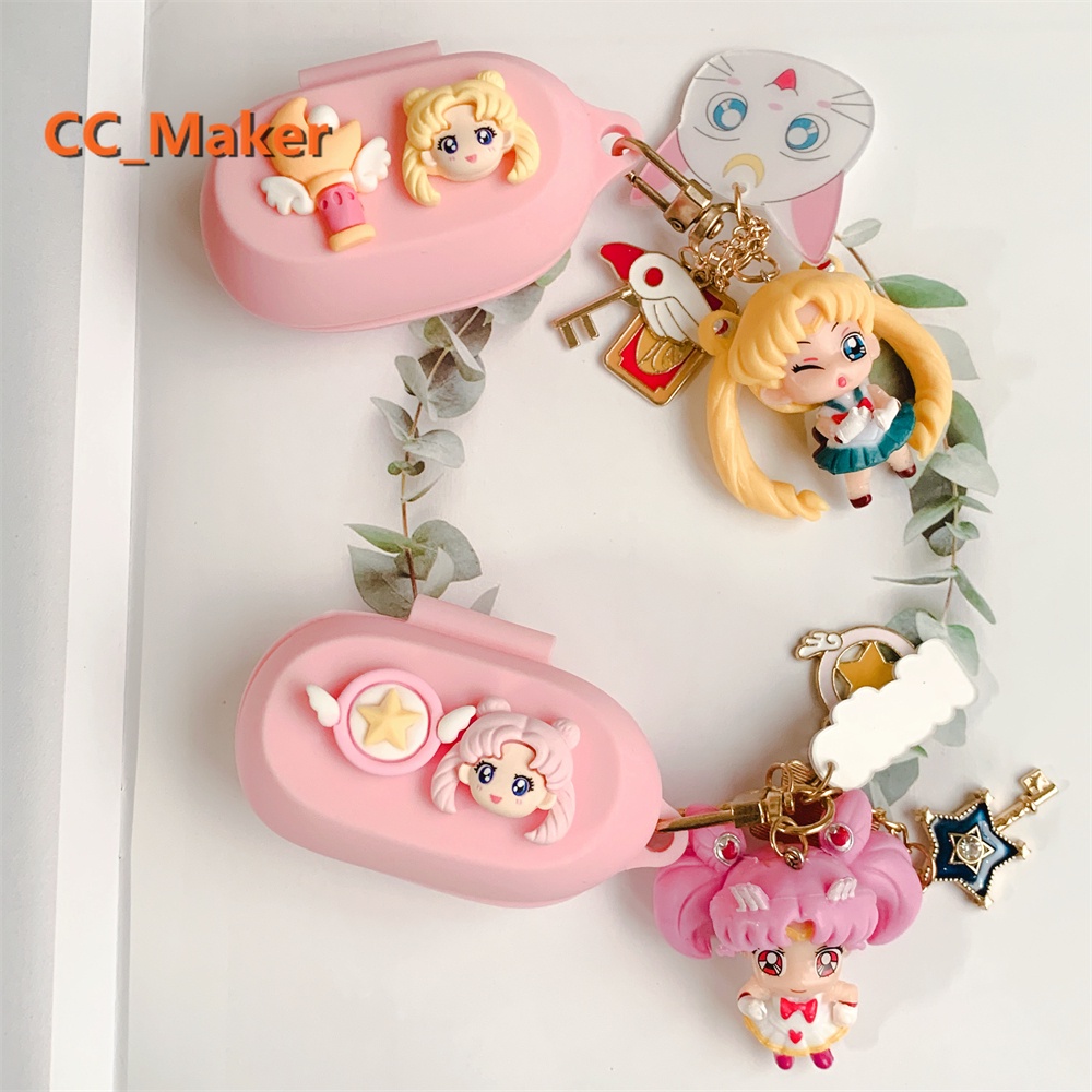 For Jabra Elite 7 Pro Case Cartoon Keychain Lanyard Jabra Elite 65T 75T 85T Silicone Soft Case Cute 