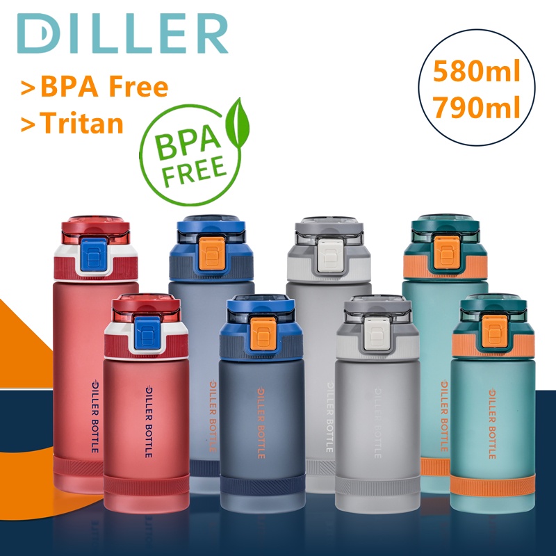 Diller Tritan ขวดน้ําดื่ม ปลอด BPA (580 มล. 790 มล.) DB-016