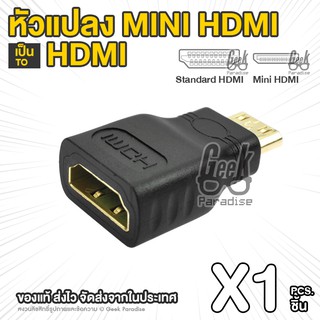 หัวแปลง Mini HDMI (M) to HDMI (F) อแดปเตอร์แปลง Mini HDMI เป็น HDMI