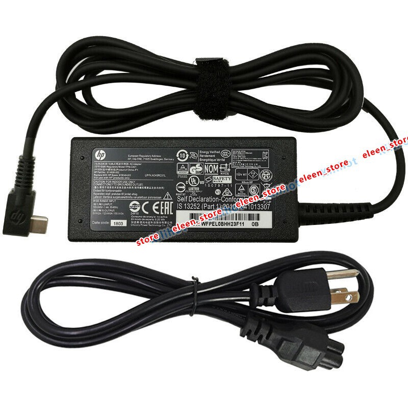 Adapter ของแท้ 15V/3A 45W หัวขนาด TypeC Type-C USB สายชาร์จ อะแดปเตอร์, สายชาร์จ HP