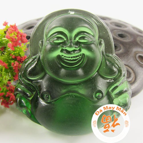 จี้พระหัวเราะ Maitreya สีเขียว Lapis lazuli