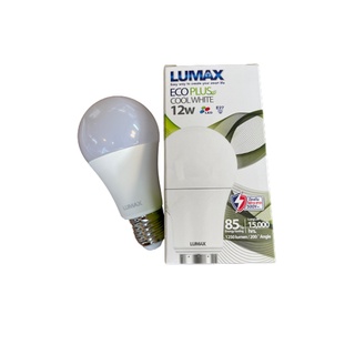 Lumax L&amp;E LED Bulb A60 หลอดไฟบ้าน E27 12W แสงสีนวล คูลไวท์ 4000K