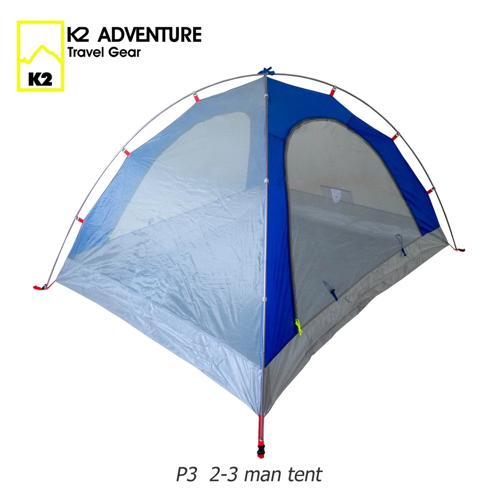 เต็นท์มอเตอร์ไซค K2 ADVENTURE รุ่น P3 สีน้ำเงิน นอน 2-3 คน น้ำหนักเบา เสาอลู กันฝน กันลม thumbnail 6