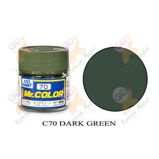 สีสูตรทินเนอร์ Mr.hobby mr.color C70 Dark Green Flat