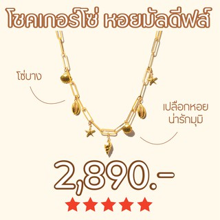 Shependence สร้อยโชคเกอร์โซ่บางหอยมัลดีฟส์ (Maldives Choker)