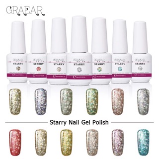 สีทาเล็บเจล Garear สี Starry Glitter  ขนาด 8 ml สีทาเล็บเจล   Hong Kong ได้รับมาตราฐาน SGS/MSDS  + เก็บปลายทาง