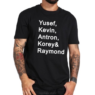 [S-5XL] เสื้อยืดคอกลม ผ้าฝ้าย 100% พิมพ์ลายตัวอักษร Yusef Kevin Antron Korey Raymond ไซซ์ EU