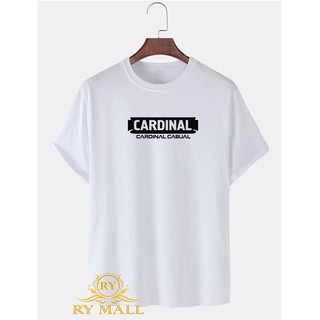 Cod โปรโมชั่น ... ! เสื้อยืดแขนสั้นลําลอง พิมพ์ลาย Cardinal Block สีดํา สําหรับผู้ชาย