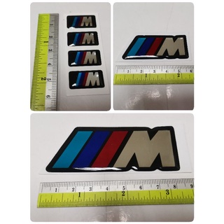 สติ๊กเกอร์เทเรซิ่นนูน อย่างดี คำว่า ///M สำหรับรถ BMW ติดรถ แต่งรถ sticker ติดก้านล้อ ก้านล้อ ติดขอบประตู ติดกันสาดรถ