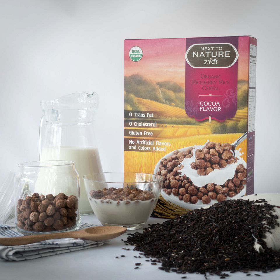 ZVOF โกโก้ซีเรียลข้าวไรซ์เบอรี่ Riceberry Rice Cereal Cocoa Flavor (7 packs x 35gm)