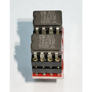 Single OP-AMP ออปแอมป์ AD797SQ/883B ตัวถังเซรามิค ผลิตที่๊USA (ขายเป็นเซ็ต ออปแอมป์2ตัว+ตัวแปลง Single เป็น Dual) ของแท้